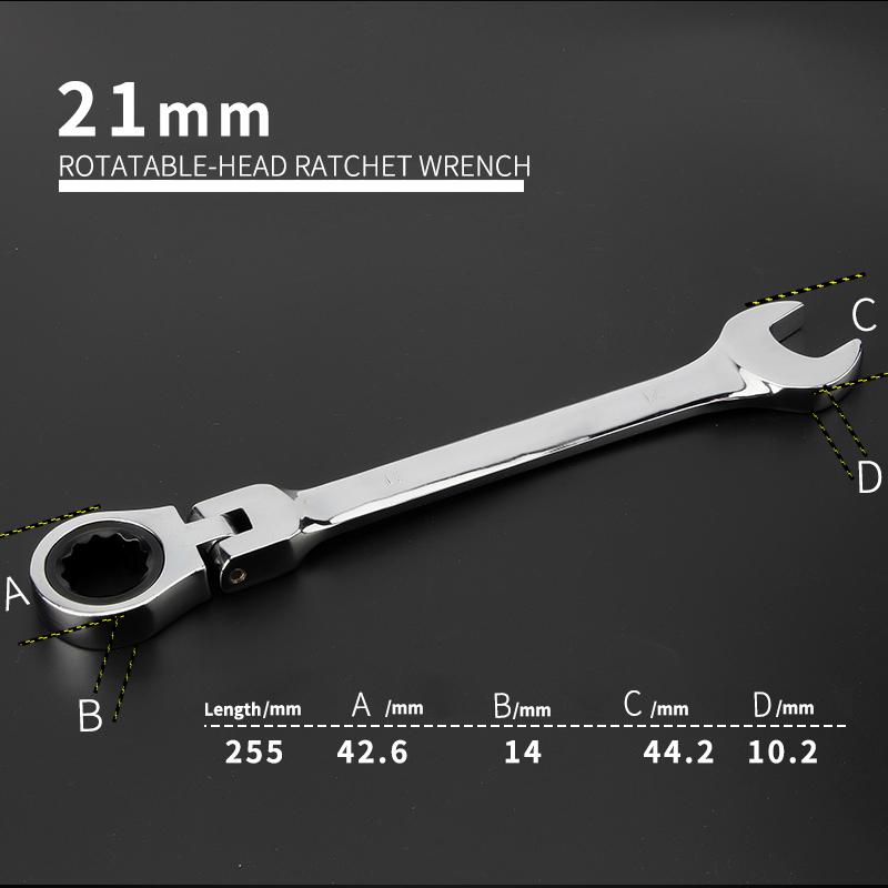 Многофункциональный набор ключей с трещоткой на 180 градусов, гибкие рожковые ключи для ремонта автомобилей, ручные инструменты, комбинированный гаечный ключ