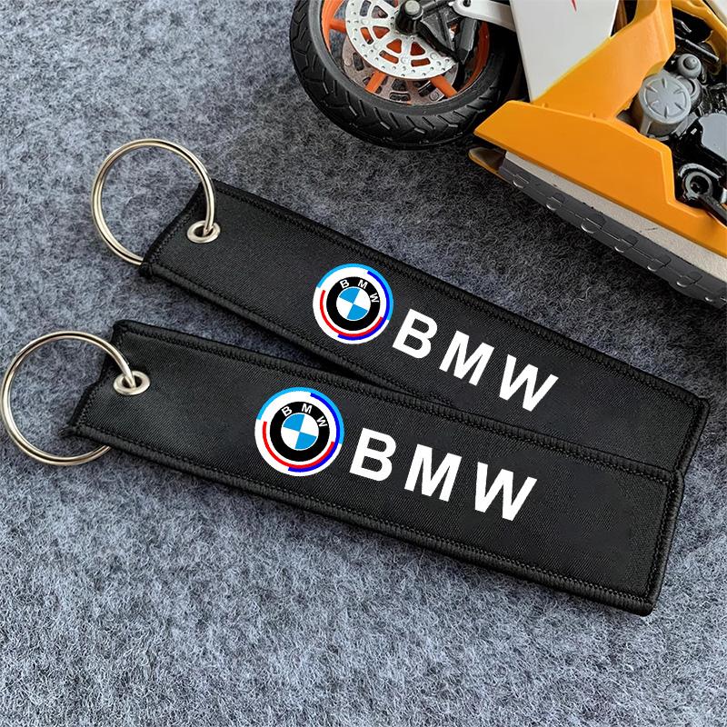 For BMW 50th Anniversary 1 3 5 7 series 20 G30 G20 E87 E92 E91 E30 F11 X1 New Car Embroidery Keychain Key Holder Chain Lanyard gjvc84