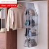 Bag storage hanging bag moisture-proof hanging bag wardrobe wall hanging fabric storage bag double-sided dormitory storage rack