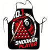 1pc Snooker-Themed Apron with Iconic Player Print - Adjustable Waistband & Durable Polyester Suitable for Cooking, Gardening, Picking, Christmas, Hall