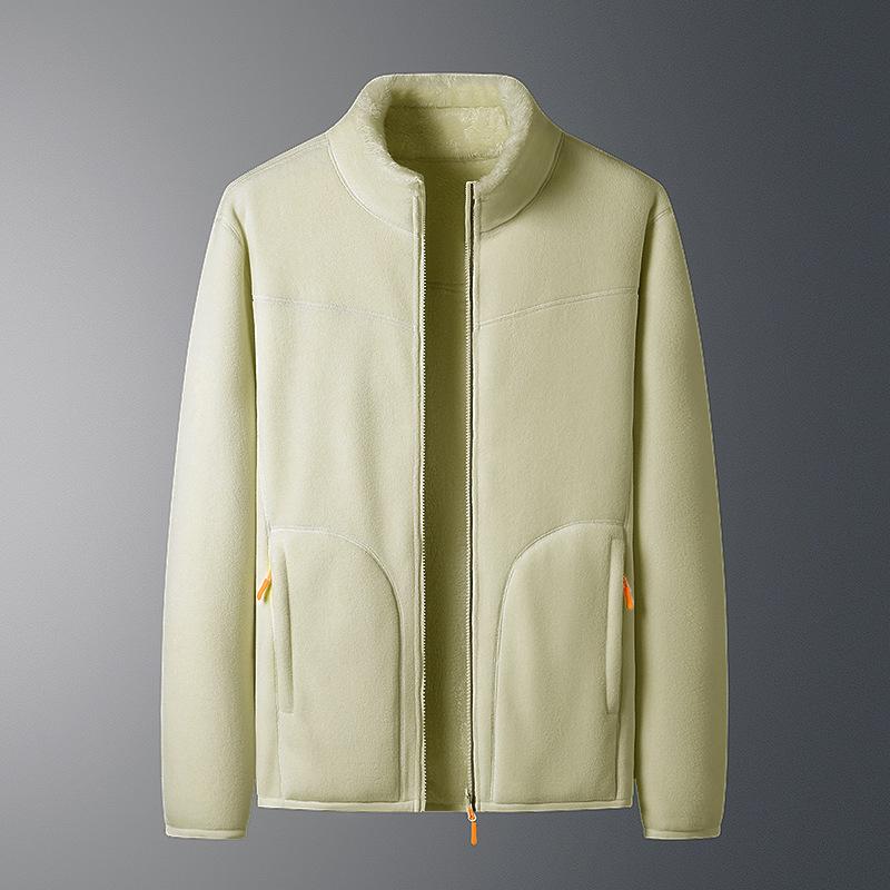 Парная двухсторонняя куртка из кораллового флиса для мужчин и женщин, зимняя хлопковая куртка для тепла, верхняя одежда для ношения как в помещении, так и на улице, топ