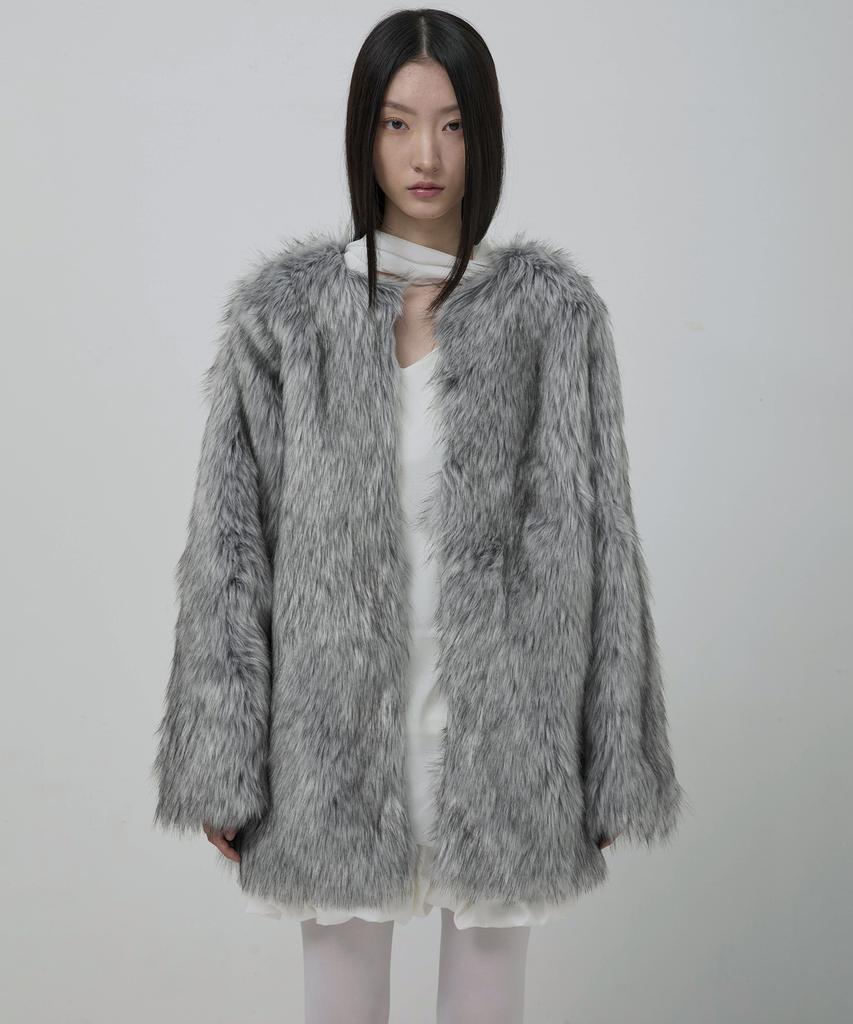 Flareup Fur Jacket (Fl-046_Gray)