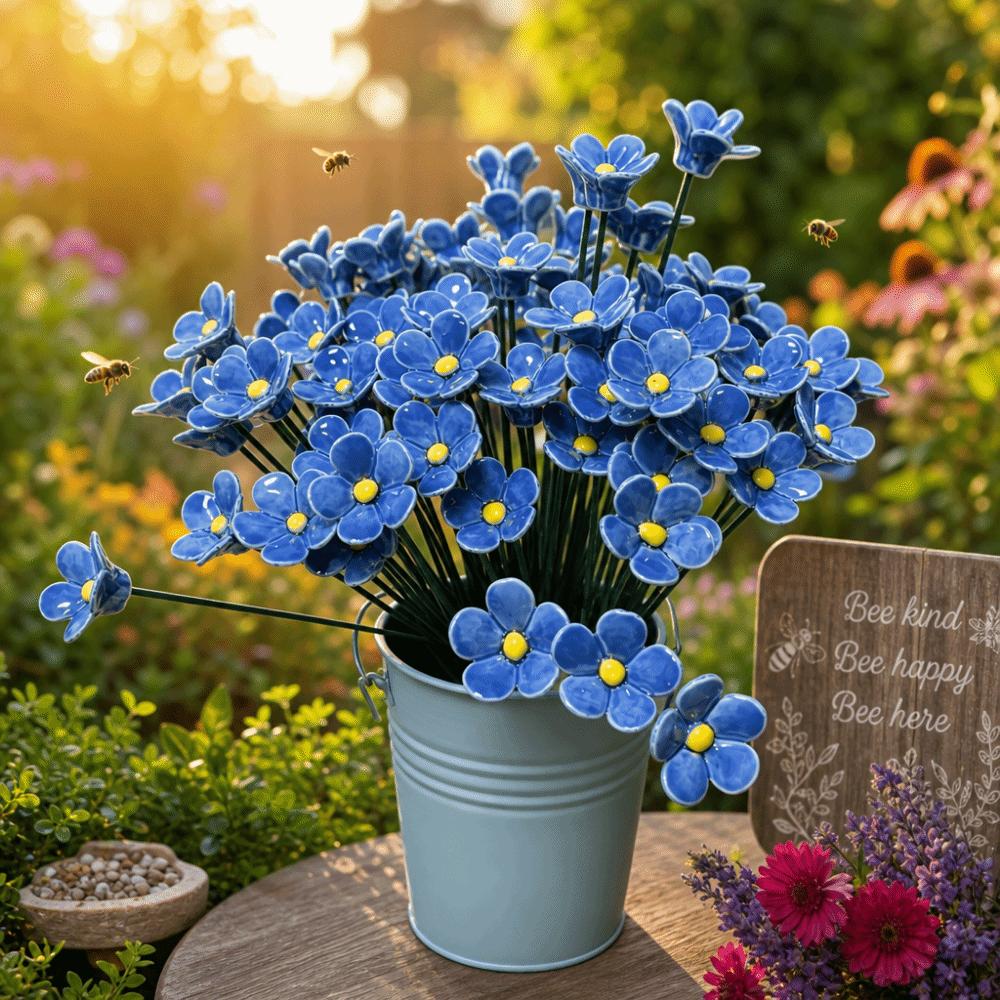 3 pcs Garden Decoration Bee Butterfly Water Dispenser Flower Shape Artificial Flower Party Decor