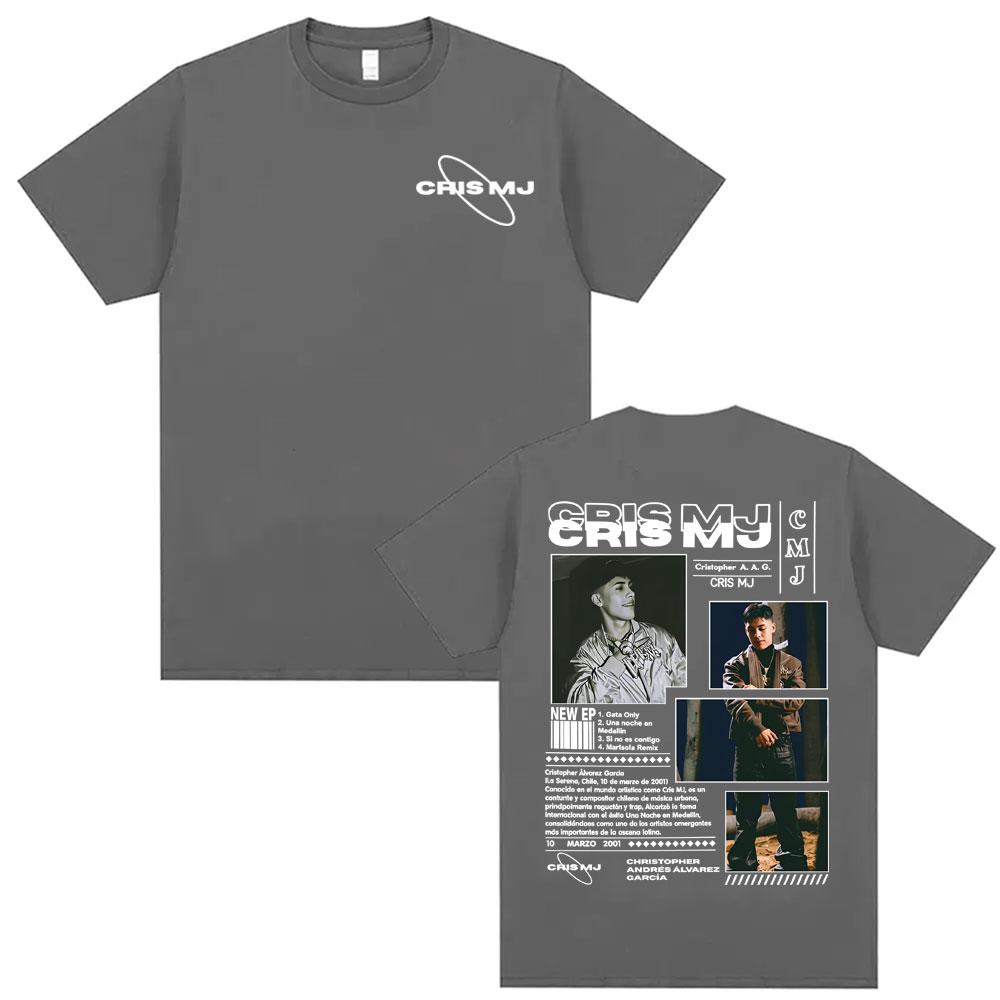 Rapper Cris MJ Album Tour Graphic Tshirts Mens Clothing Fashion High Street Style T Shirt Man Summer Tops 100 Cotton Tshirt