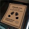50 PCS Car Paper Floor Mats, 16 x 20 Inch Disposable Auto Carpet Pads with Footprint Words, Universal Temporary Vehicle Floor Protective Papers for
