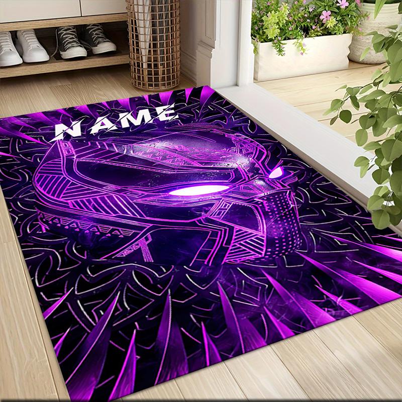 Custom Name Spider-Man Mask Carpet Rug Customizable Soft Washable Anti-Slip Home Living Room Sofa Mats Personalized Rug. 090918