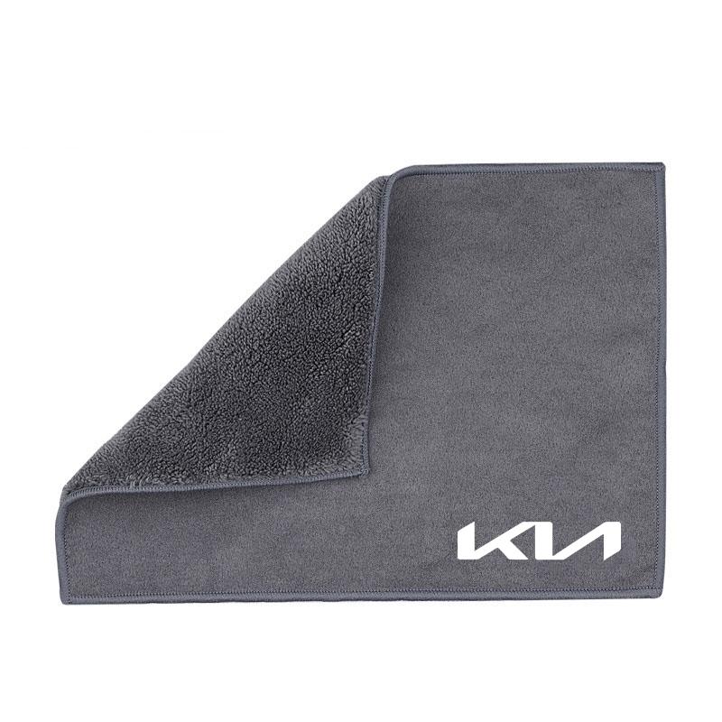 Plush Car Cleaning Towel Polishing Dust Removal Towels For KIA K3 Sportage Carnival K5 Seltos Pegas KX1 EV5 Sonet EV6 K4 EV3 K9 ZY4