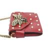 Gucci Сумка 2-в-1 Broadway Жемчужная Пчела Сумка ручная кожаная Красная Женская 453778 Б/у
