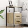 Nightstand Set 2 pcs Sonoma Oak Finish 30 x 48 x 61 cm Engineered Wood