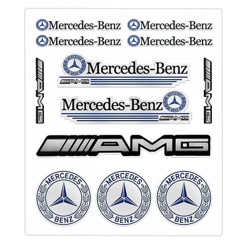 1set Car Badge Sticker Car Decoration Decal For Mercedes Benz W204 W124 W201 W202 W212 W220 W205 GLA CLA Car Accessories gadgets DFHJL1