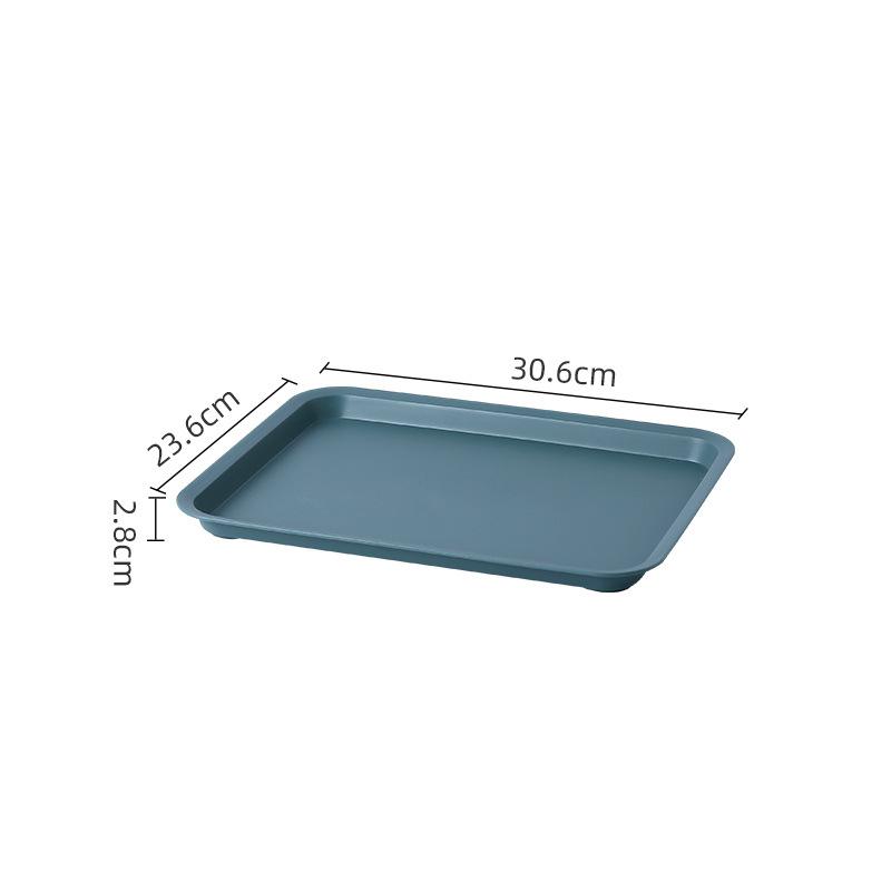 Nordic Plastic Tea Fruit Dessert Serving Tray Rectangular Kitchen Food Cake Plate Dinnerware Table Dining Organizer