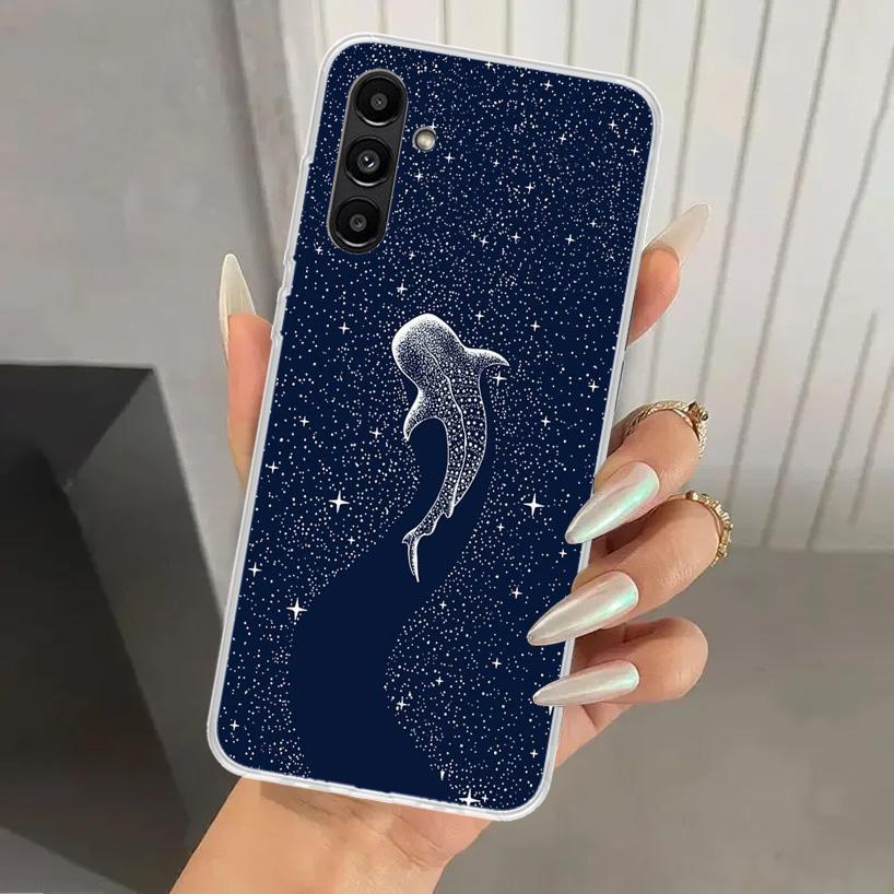 Чехол для телефона с китовой акулой для Samsung Galaxy A17 A16 A37 A26 A36 A57 A56 A15 A25 A35 A55 A14 A24 A34 A54 A13 A23 A33 A53 Gala