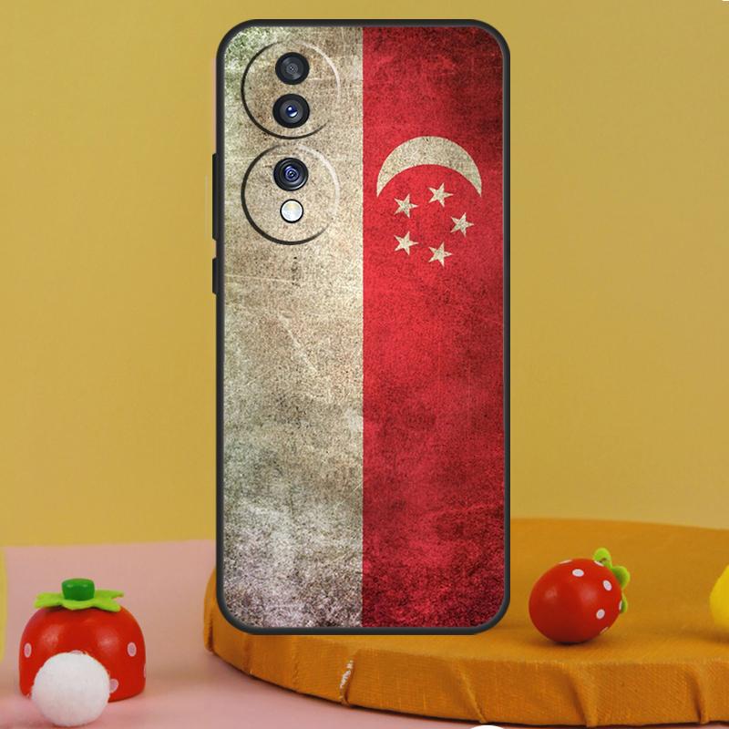 Чехол Флаг Сингапура для Honor 200 Pro X9c X9a X8a X7a X6a X7 X8 X9 X8b X9b 50 70 90 Magic 5 6 Lite
