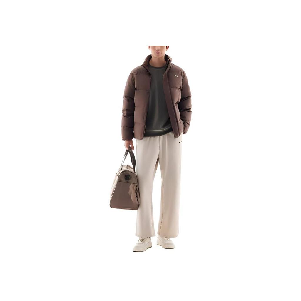 Anta Серия Training, однотонный свитер с круглым вырезом, повседневная толстовка с длинным рукавом, мужская толстовка, дымчато-серый цвет 952447704-6