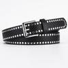 1spc Punk Rivet Decorative Needle Buckle PU Leather Belt, High end Women's Versatile Jeans Belt