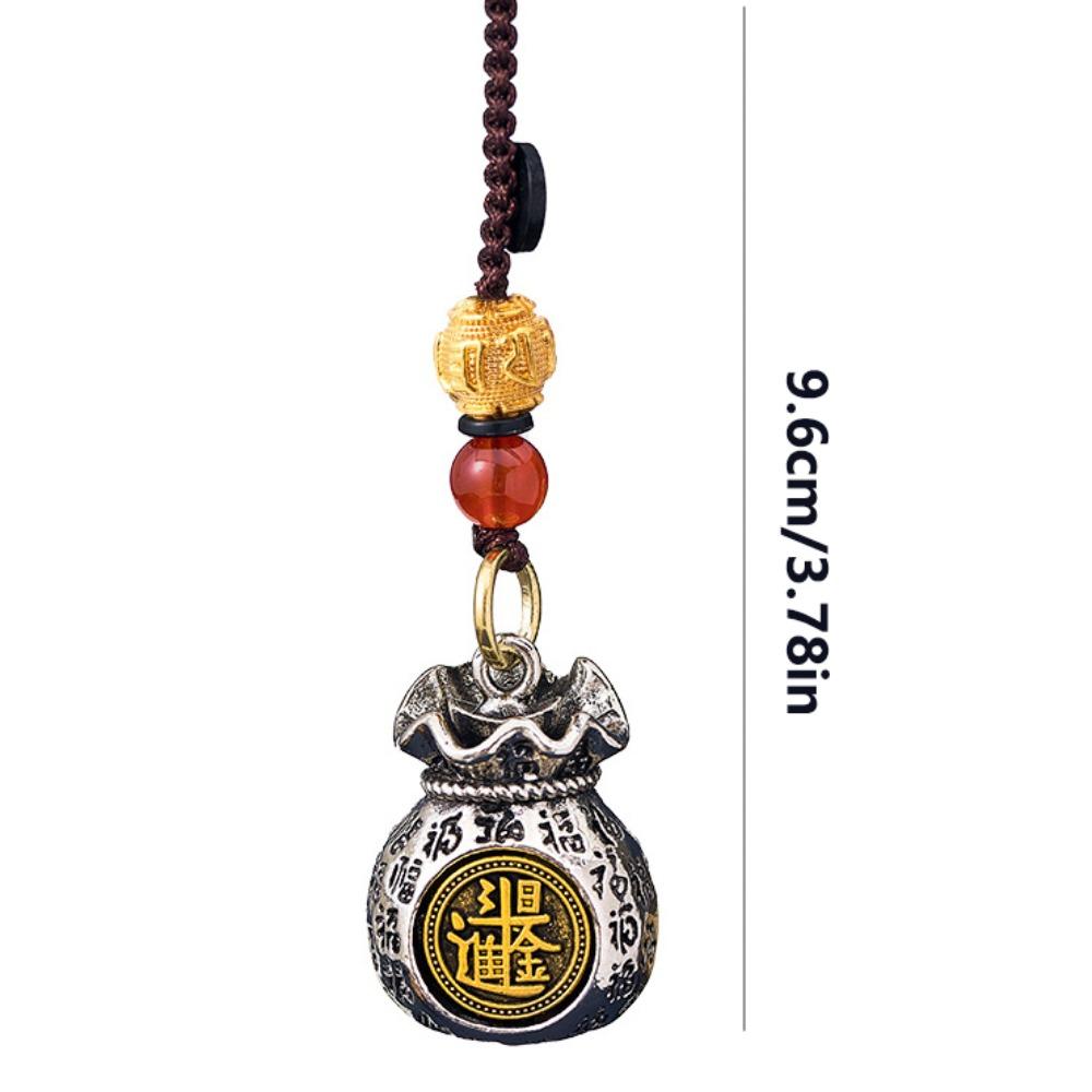 Подвеска в виде счастливой сумки в китайском стиле с драконом Лунгом, брелок для ключей с собакой 12 знаков зодиака, подвесная сумка