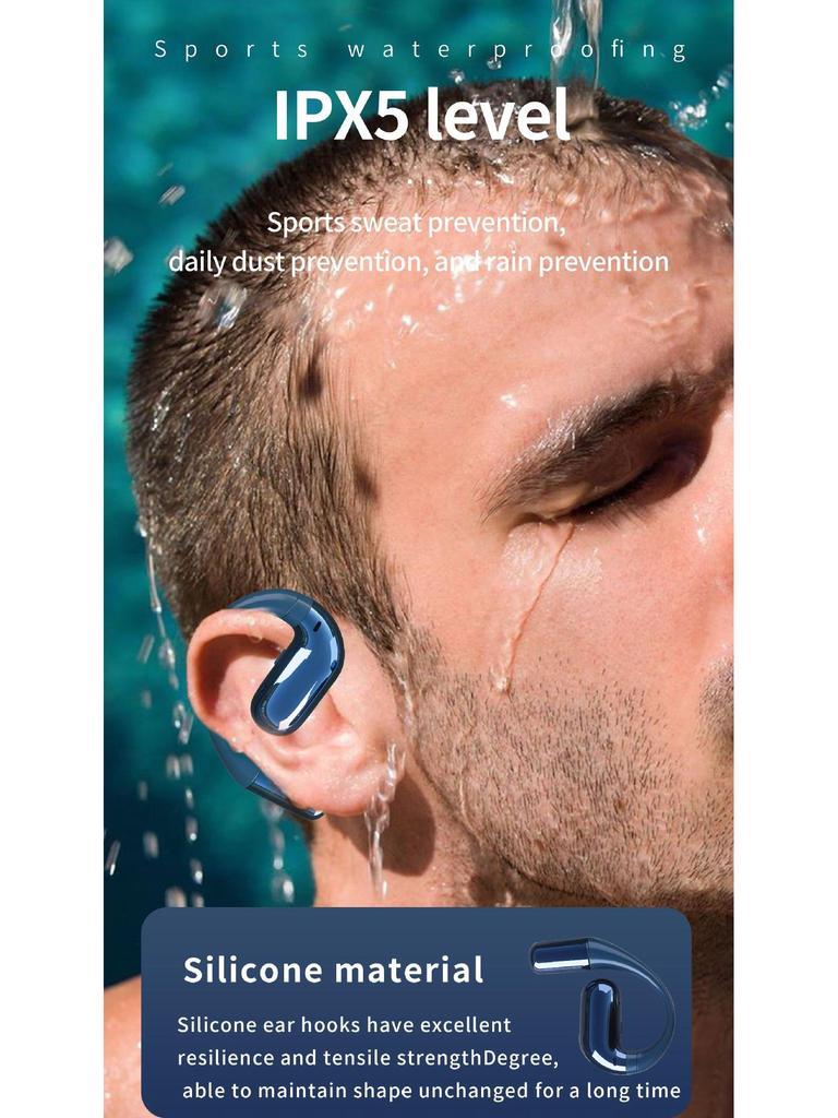 5.2 Умные Bluetooth-наушники с заушинами для бега, езды на велосипеде, водонепроницаемые и устойчивые к поту, универсальная совместимость
