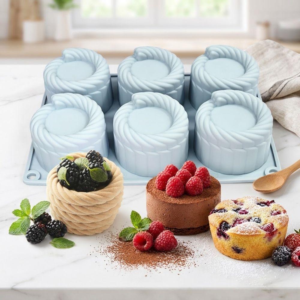 Hemp Rope Flower Basket Scented Candle Molds Easy Release Chocolate Baking Mold Wedding Dessert
