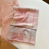2024 Luxury Korean-Style Women's Wool Plaid Scarf - Warm, All-Season Shawl