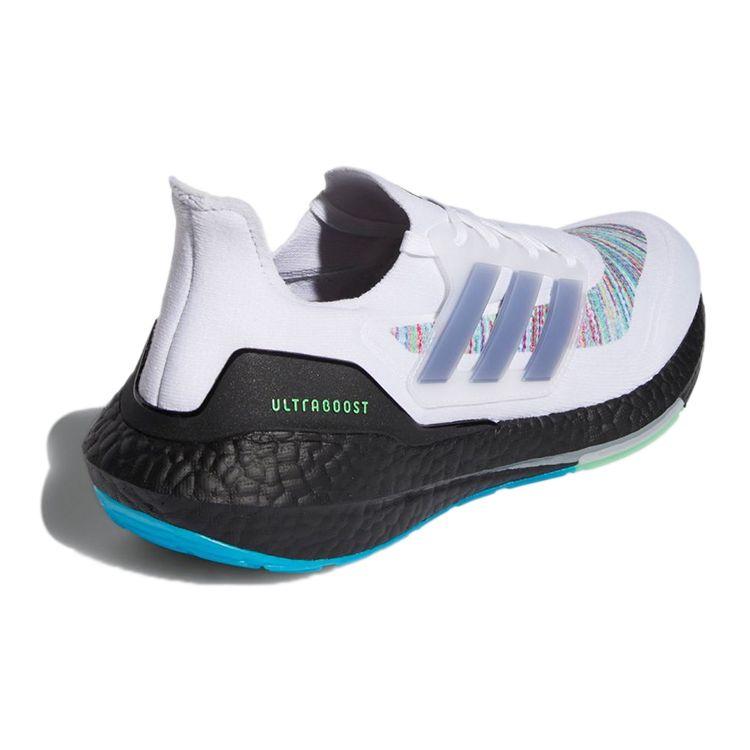adidas Кроссовки унисекс UltraBoost 21 White Screaming Green Cloud-White Core-Black GZ3194