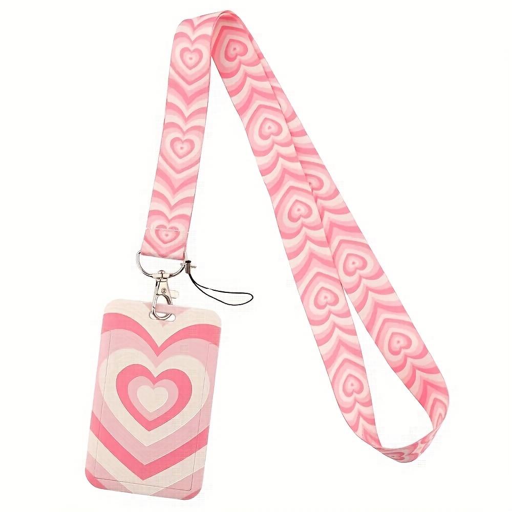 Colorful Heart-Shaped Lanyard with ID Badge Holder | Durable Comfortable Strap for Women, Girls, Students, Teachers, Nurses, Doctors, Office Workers