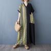 DIMANAF New Women 2025 Plus Size Summer Long Casual Dress Loose Linen Vintage Basic Maxi Dress 9846