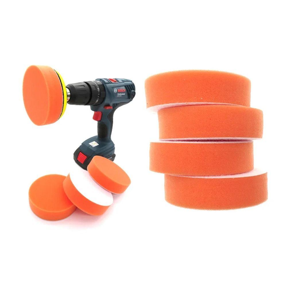 1Pcs Sponge Buffing Foam Sponge Polishing Pad Power Tools Accessories Polisher Drill Wheel Adapter Car Polishing Disc 3-7inch