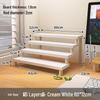 Desktop Ladder-Style Solid Wood Flower Stand for Small Plants and Succulents