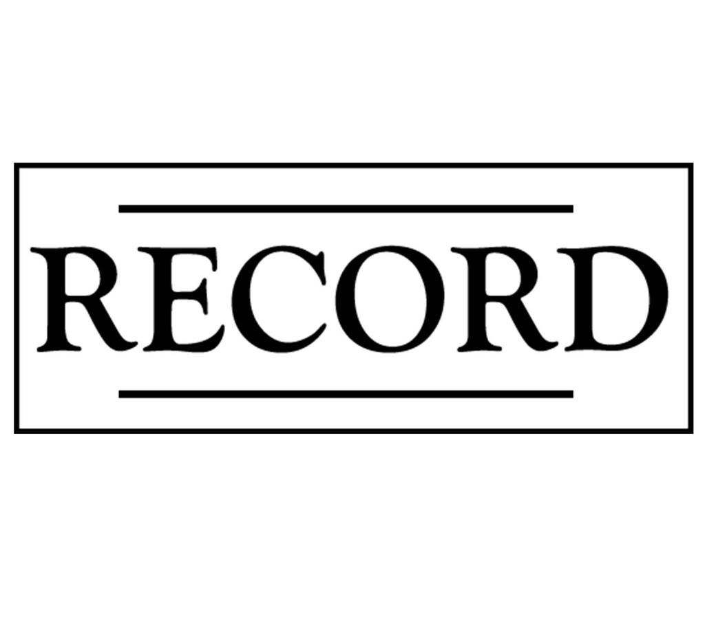 Printtoo Record Self Inking Rubber Stamp Pre-Inked Office Stamp- Home Office Business Stationery, 47 x 20 mm