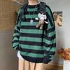 New Autumn Winter Casual Loose Sweater Pullovers Striped Jumper Warm Sweaters