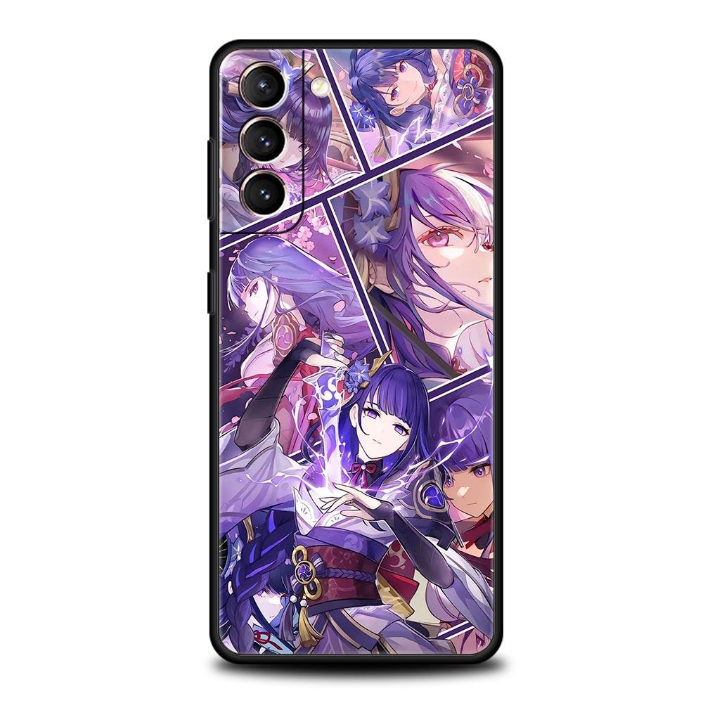 Мягкий чехол для телефона Raiden Shogun Genshin Impact для Samsung Galaxy S25 Edge S24 Plus S23 FE S22 S21 S20 Ultra 5G S10 Защитная крышка