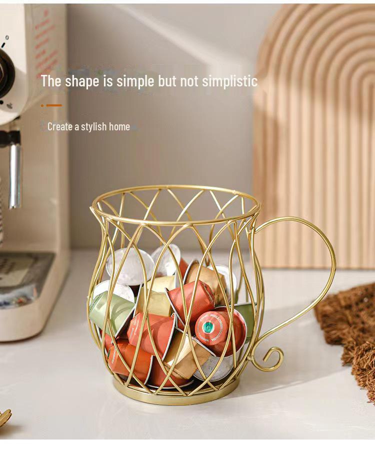 Креативная стойка для хранения капсульного кофе в скандинавском стиле: Большая емкость для растворимого кофе и украшения чайной комнаты.