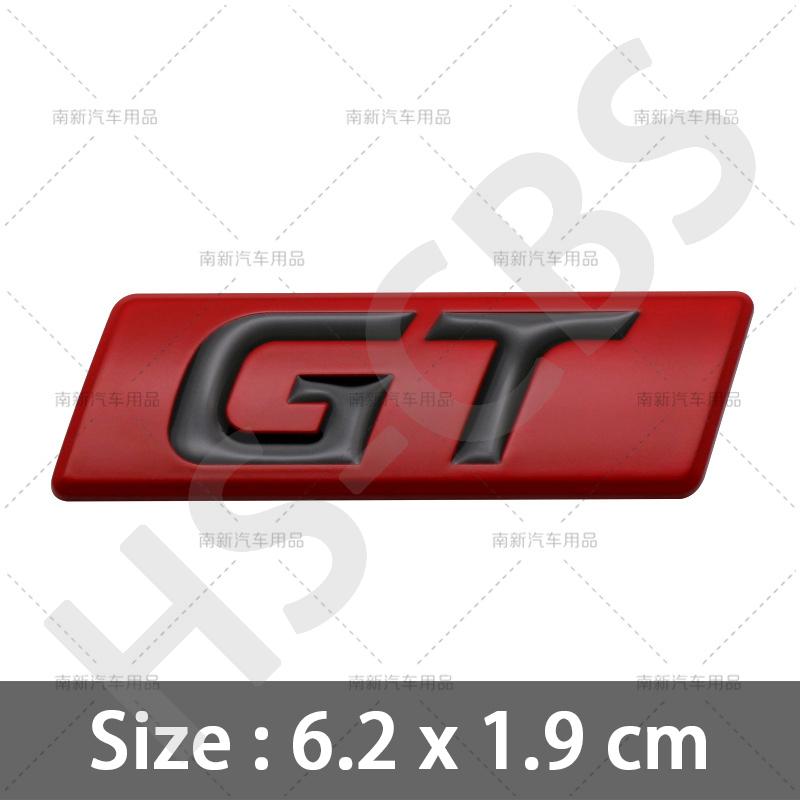 WDC5 1Pcs Metal 3D Car Rear Trunk GT Emblem Logo Auto Door Fender Badge Tailgate ogo GT Car Body Decorative Stickers Accessoires