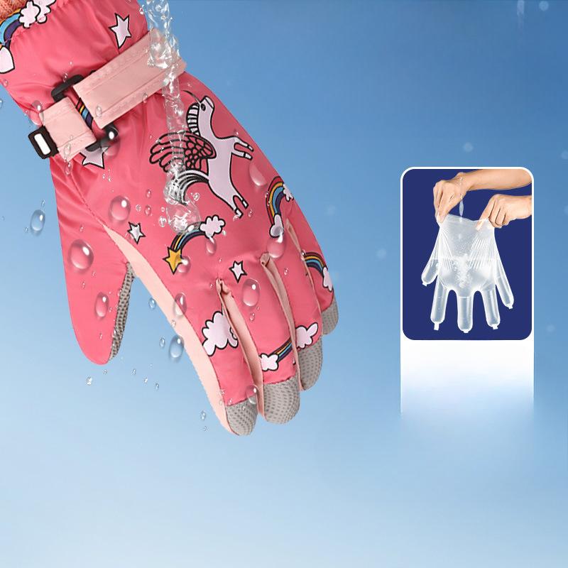 Children's Ski Gloves Children's Gloves Children's Warm Gloves Waterproof Children's Winter Gloves Play with Snow Gloves