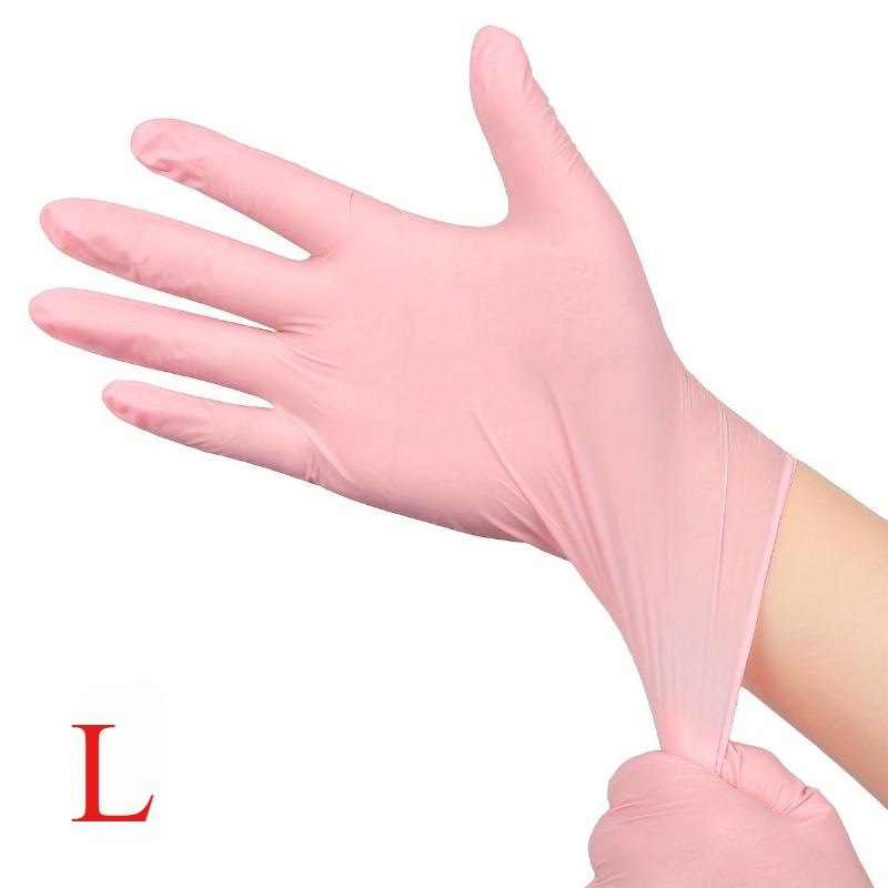 Light Pink Nitrile Gloves WaterProof Durable Cleaning Dishwashing Tattoo Household Cleaning Supplies Latex Free