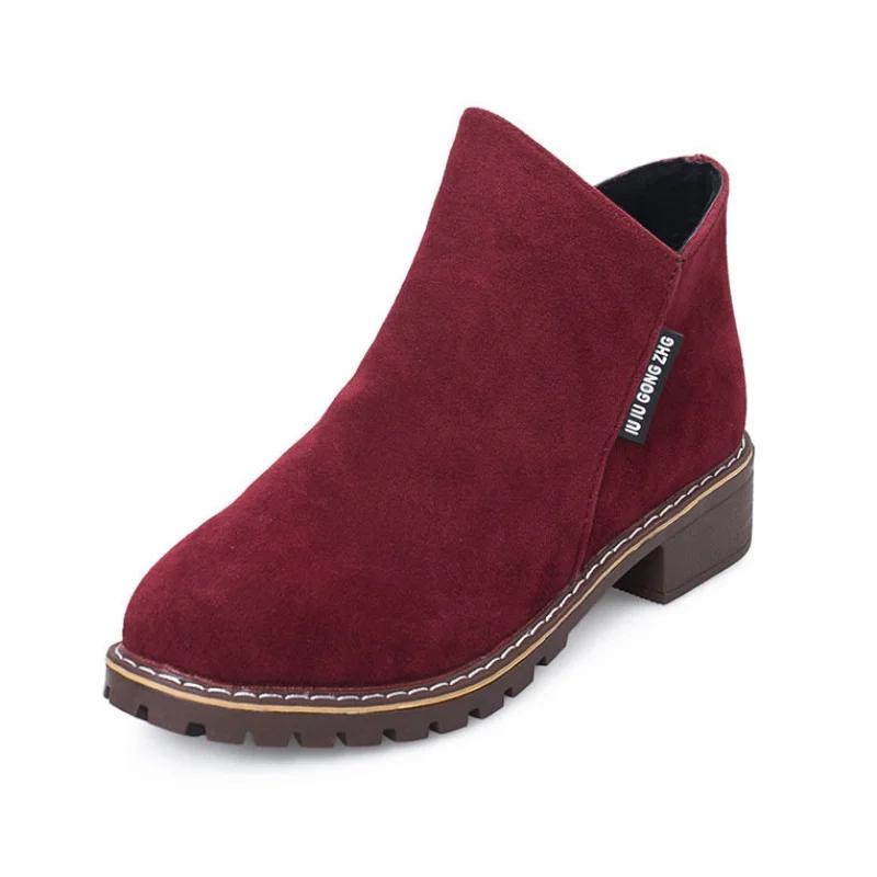 Модная обувь, женская мода, ботильоны на толстой подошве, удобные, большого размера, зимние ботинки для женщин, женские ботинки на платформе, Botas De Mujer 2024