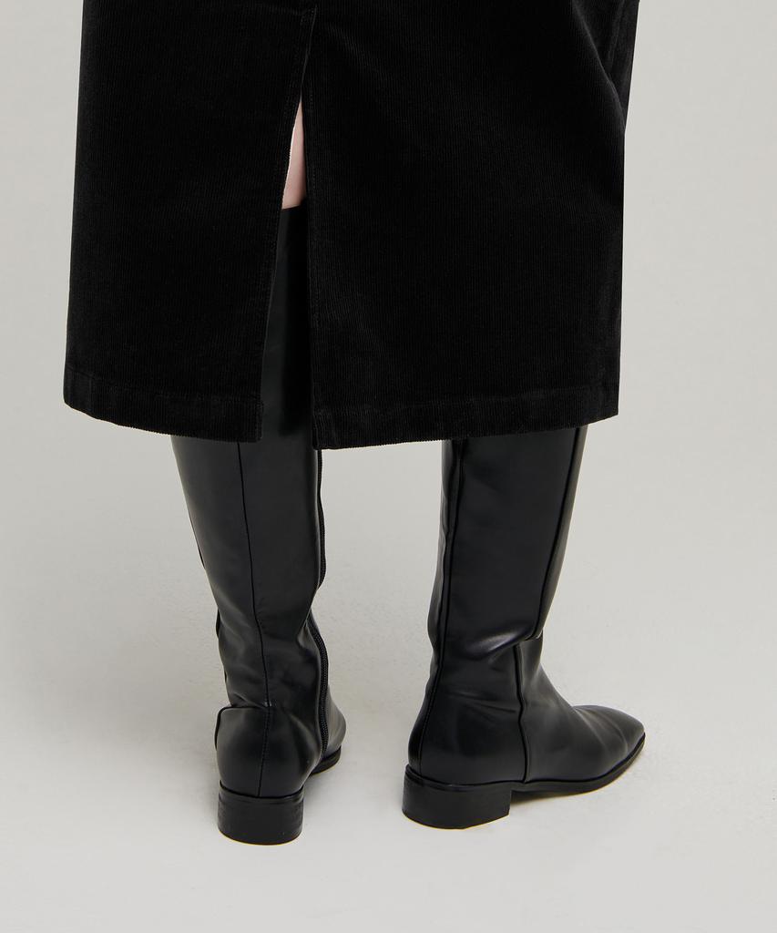 Musinsa Standard Woman Women'S Corduroy Midi Skirt [Black]