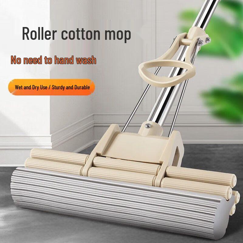 Xunhuo Hand-Free Double Roller PVA Sponge Mop