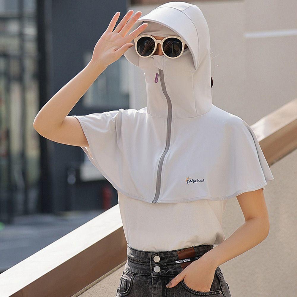 Sun Protection Neck Protection Hiking Protection Face Cap Cycling Sun Hat Ice Silk Neck Flap Cap