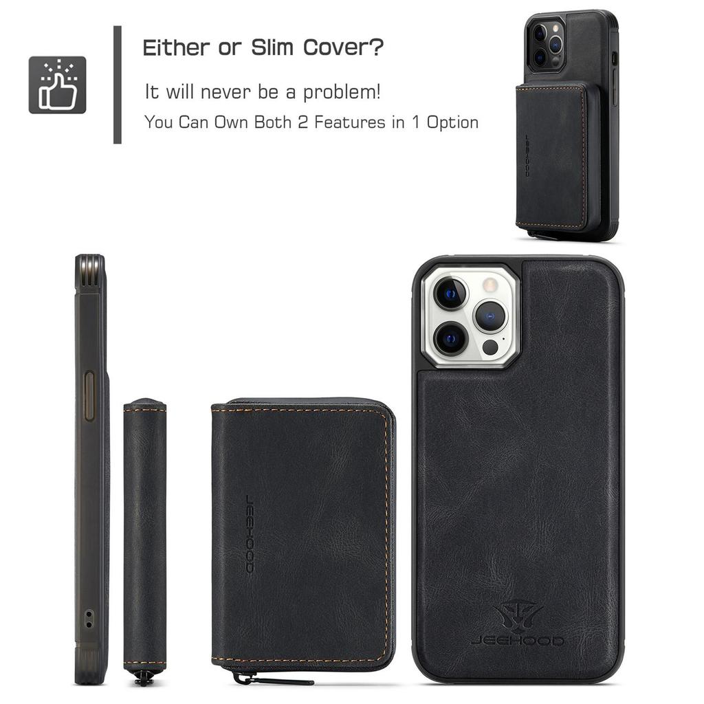 Zipper Wallet Card Phone Case for iPhone 17 Pro Max 16 Plus 15 14 13 12 11 XS XR X Flip Leather Holder Back Cover For Samsung S25 Ultra S24 FE S23 S22