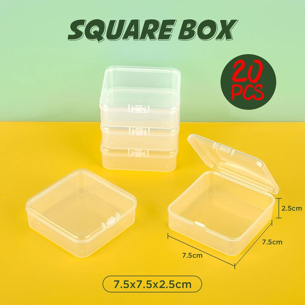 4-28Pcs Plastic Storage Box Transparent Jewelry Storage Box Container Portable Earring Ring Earplugs Packaging Storage Case