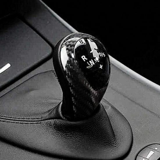 Carbon Fiber Console Gear Shift Knob Cover For BMW M3 M5 M6 E63 E60 E92