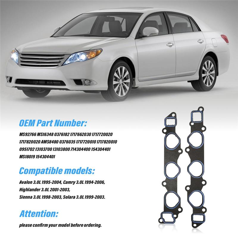 Durable-Lower Upper Intake Manifold Gasket Set Kit For Toyota Camry Highlander Avalon Sienna For Lexus ES300 RX300-MS92766 MS163