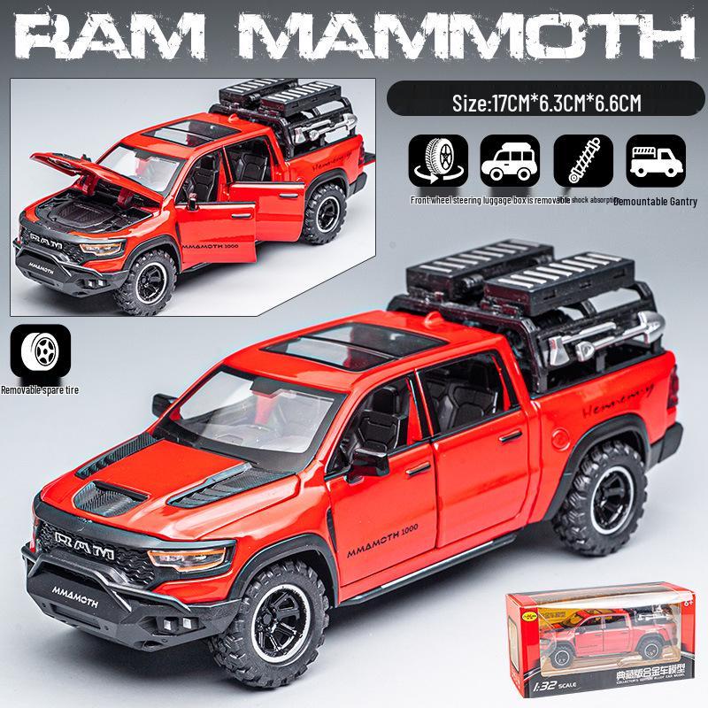 Dodge Tyrannosaurus Mammoth 1/32 Сплав Модель Внедорожника Игрушка Украшение