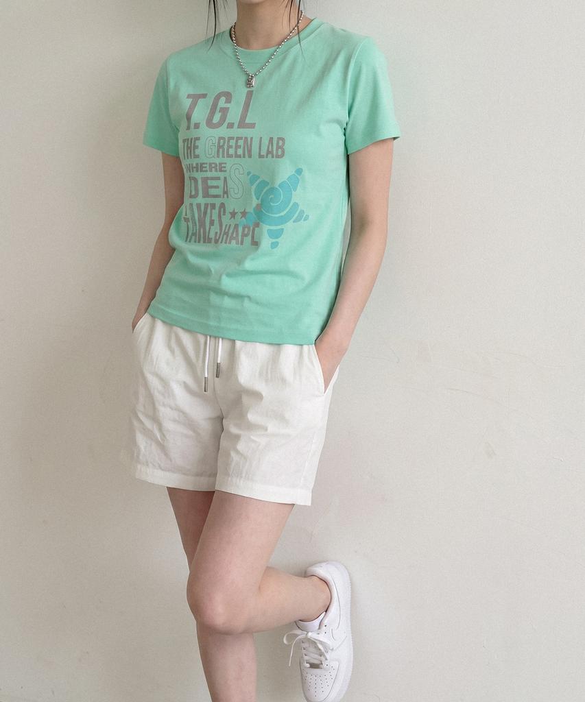 THE GREEN LAB Tgl Spandex Short Sleeve Tee [Lime Yellow]