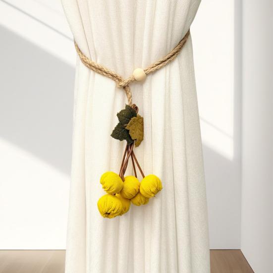 2 шт. Подхваты для штор с декором в виде тыквы, установка без сверления, декоративные держатели для штор, для гостиной