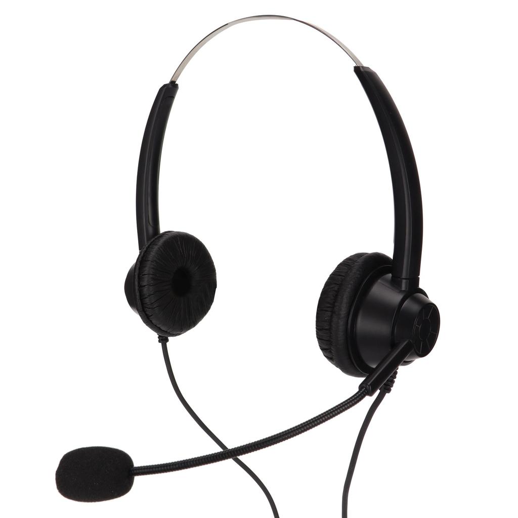 H360D‑2.5 Telephone Headset Binaural Customer Service Headphones with HD Mic for Office Call Center