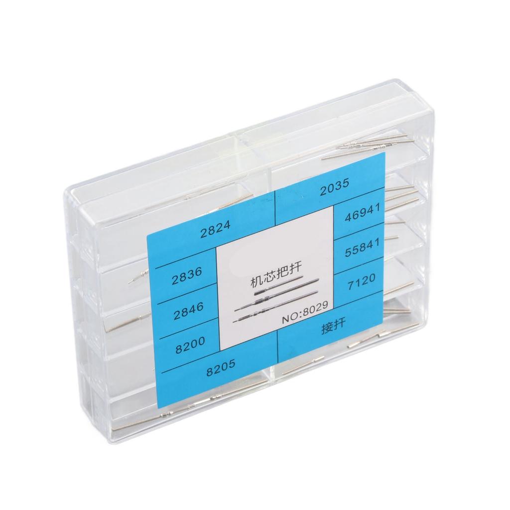 Watch Winding Stems Stainless Steel Wristwatch Extension Rod Bar Set for 2824 2836 2846 Movement