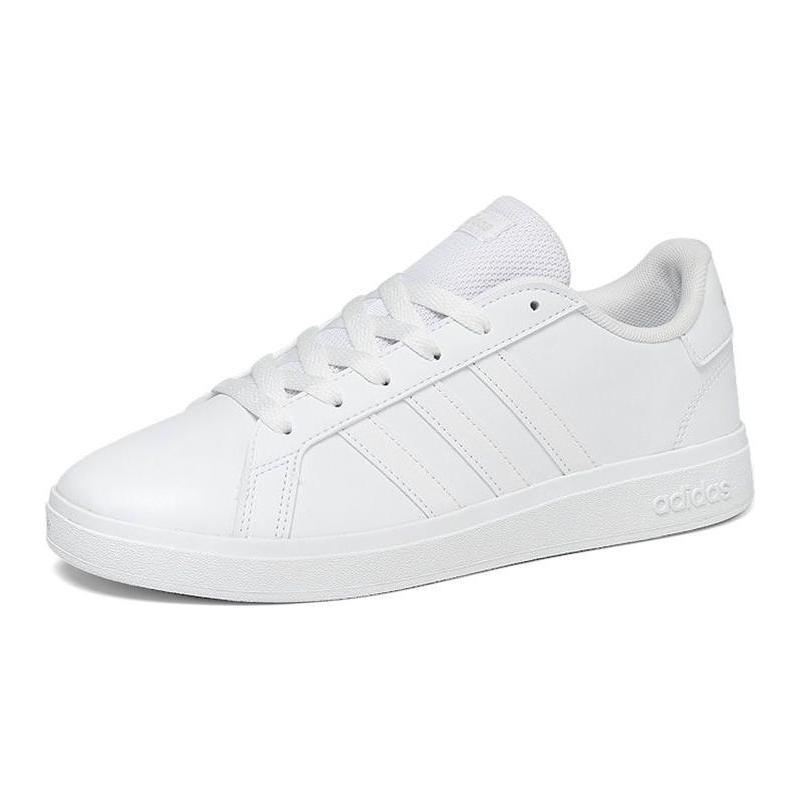 adidas Neo GRAND COURT Искусственная кожа Устойчивая к истиранию Низкие Детские кеды для скейтбординга Белые Детские FZ6158
