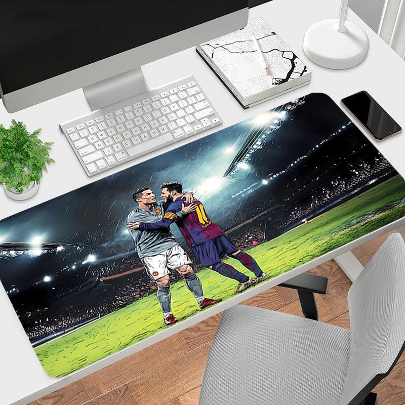 1Pc Football Legends Moment Gaming Mouse Pad Keyboard Desk Mat Non-slip Rubber Lock Edge Waterproof Computer Mousepad for Office Home Decor S1482